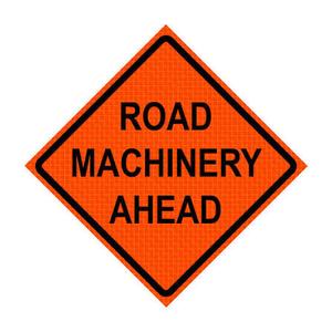 Roll-Up Sign-48" Superbright-Road Machinery Ahead