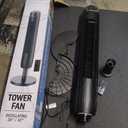 Senville 42" Oscillating Tower Fan for Bedroom, Remote, Bladeless, Quiet, 3 Modes, 7-Hour Timer, LED Display, Black