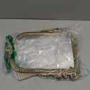 Antique Arched Mirror for Vanity with Resin Frame -Small Size (9.5 x 11.6 inch) Standing Mirror for Living Room, Bedroom, Tabletop-Vintage Gold