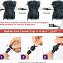 Home Lighting 66ft Christmas Decorative Mini Lights, 200 LED Green Wire Fairy Starry String Lights Plug in, 8 Lighting Modes, for Indoor Outdoor Xmas Tree Wedding Party Decoration (Warm White)