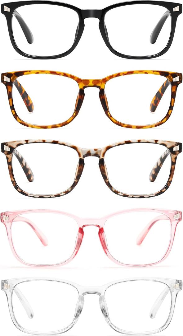 CCVOO Reading Glasses for Women/Men, Eyeglasses, Blue Light Readers for Women/Men, Computer Eye Glasses, Cheaters (C5 Pack Mix)