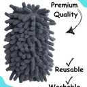 4 Pieces Dry Erase Board Erasers, Magnetic Microfiber Whiteboard Eraser, Washable & Reusable Microfiber Shag Eraser for Classroom, Office, Home Use (Gray, Blue, Red)