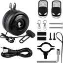 JUSTDOLIFE 125Db Bike Electric Horn Rechargeable Bicycle Alarm Bells Loud Bike Horns for Adults Waterproof Motorcycle Horn Anti-Theft Vibration Alarm for Road Mountain Bike|Motorcycle|Scooters