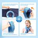 samply Ice-Filled Neck Cooler with Cooling Towel, Silent Non-Gel Ice Pack for Muscle Soreness,Cervical Pain Support, Cold Compress Therapy for Sports, Travel, Ideal for Hot Weather, Light Gray