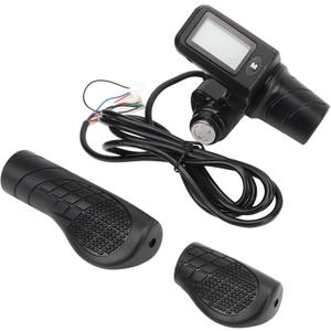Electric Throttle Grip Set, 805 LCD Display, Electric Scooter Half Throttle Grip with LCD Panel for 22.5mm Handlebars