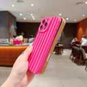 2 x Compatible with iPhone 15 Case Cute Aesthetic Striped Design for Girls Women,Soft Silicone Shockproof Protective Designed for iPhone 15 Case-White