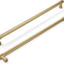 khtumeware Appliance Pulls Brushed Brass 18 Inch(457mm) Center to Center 1 Pack Heavy Duty Drawer Pulls Kitchen Cabinet Handle Cabinet Hardware
