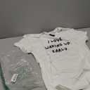 I Love Waking up Early. Funny White Lie Party T-Shirt, Size L, White