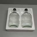 2 Pack 64oz Glass Gallon Jugs with Handle & Black Plastic Lids - Half-Gallon & Gallon Glass Fermenting Jugs for Kombucha, Home Brew, Vanilla Extract, Beer, Soda,Cider