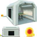 Portable Inflatable Paint Booth Tent with One Blower 550W Inflatable Spray Paint Booth with Air Filter System, Blow Up Paint Booth (10.8x8.2x7.2Ft)