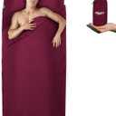 Frelaxy Sleeping Bag Liner, XL Travel Sheet & Camping Sheet for Backpacking, Hotel, Hostels & Traveling, Comfy & Easy Care, Full-Length Zipper/No Zipper, 4 Seasons Warm Cold Weather