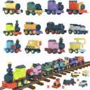 Party Favors for Kids - 12 Pack Trains Building Blocks Toy for Easter Gifts Goodie Bags Classroom Prizes Stocking Stuffers Building Set Valentines Day Birthday Gift for Boy Girl Ages 6-12+