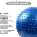 Large Sensory Massage Ball for Kids,2-Pack 33.5" 85CM Bouncy Exercise Balls, Big Inflatable Toys with Tactile Spikes, Outdoor Giant Yoga Balls, Large Beach Ball (2 Black)