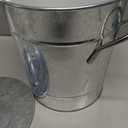 YOUEON 4 Liter Ice Bucket with Scoop and Lid, Double Walled Insulated Ice Bucket for Parties, Cocktail Bar, Wine Chiller, Beverage Tub with Carry Handles, Indoor & Outdoor Use, Silver