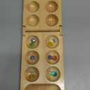 Regal Games Mancala Board Game - Fun Classic Table Game with Wooden Board for Adults & Kids - 48 Glass Mancala Beads & 2 Player Games - Ideal for Family Game Night, Travel (Ages 8+)