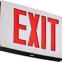 Lithonia Lighting LQC 1 R EL N LED Exit Sign Emergency with Red Letters,3 watts, Black