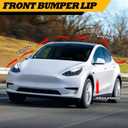 3Pcs Front Lip Compatible with Model Y 2020-2024 Bumper Airmatic Dam Lower Chin Splitter Protection Body Kit (Glossy Black)