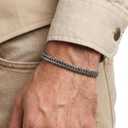 Galis Chain Bracelets For Men - Premium Stainless Steel, Silver, Gold Plated Non Tarnish - Mens Jewelry, Stylish Gifts For Him (7.5 Inches)