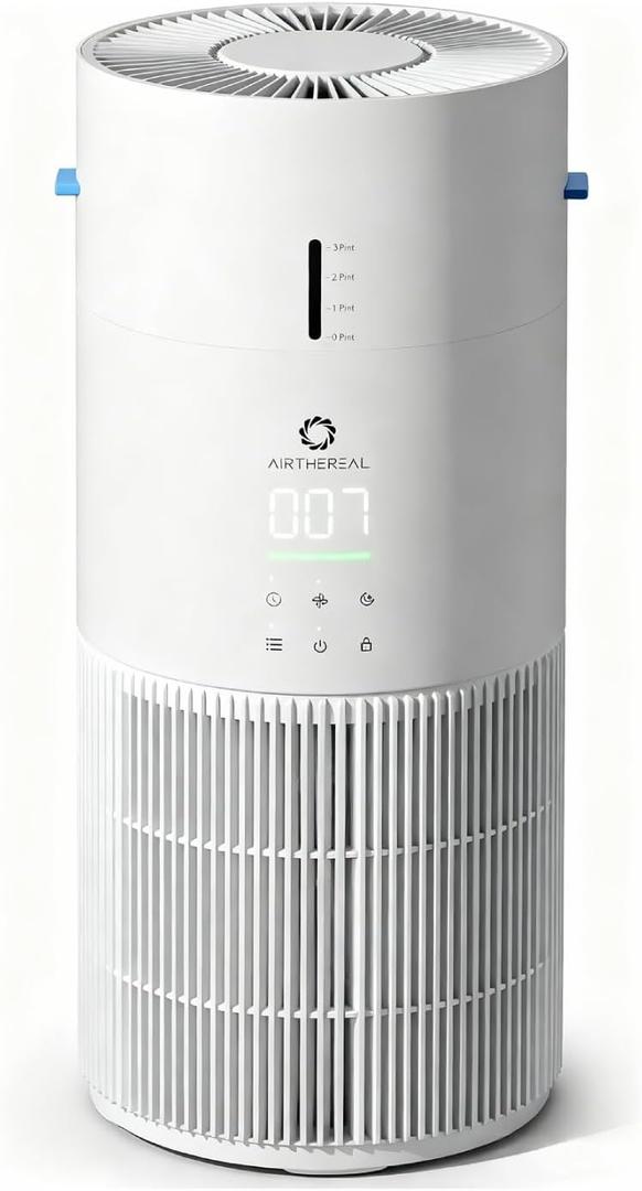 Airthereal 2-in-1 Air Purifier and Humidifier Combo for Large Room up to 1325 ft, 3-Stage Filters, Air Quality Monitor and Quiet Sleep Mode, Evaporative Humidifier with Auto Humidity Monitor, AEH300