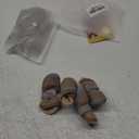 QUMY 4PCS Dog Shoes for Small Dogs, Hot Pavement Summer Puppy Dog Boots & Paw Protectors with Soft Anti-Slip Rubber Sole, Mesh Breathable Dog Booties for Hardfloors, Walking Running Khaki Size 1