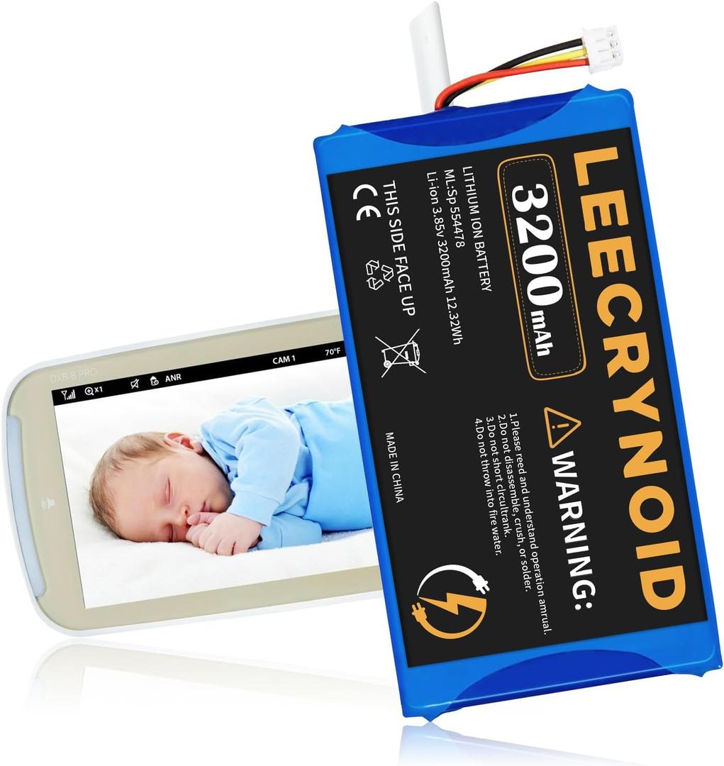 Replacement for Infant Optics DXR-8 Pro Battery, Sp 554478 3.85V 3200mAh Battery Fits for Video Baby Monitor (Not Compatible with DXR-8)