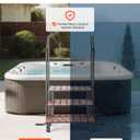 VEVOR Hot Tub Steps with Handrail, 3-Step Spa Outdoor Stairs, Heavy Duty 25.2 inch Wide Above-Ground/Inflatable Pool Step with 550 lbs Weight Capacity, Multi-Use for Porch, Patio, Deck, Trailers