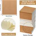 100 Pcs Mini Pocket Notebooks Bulk, 4 x 4 Inch Small Notepads with Blank and Lined Pages, Thick Paper Compact Journals for Office Notes, Meetings, Travel and Daily Writing(Blank Style)