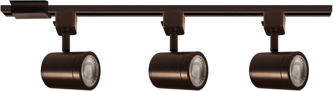 WAC Lighting Charge 8010 LED 27W 3 Light Track Kit with Floating Canopy Feed and 4Ft Track with End Caps 5-CCT Selectable Heads Fully Dimmable in Dark Bronze