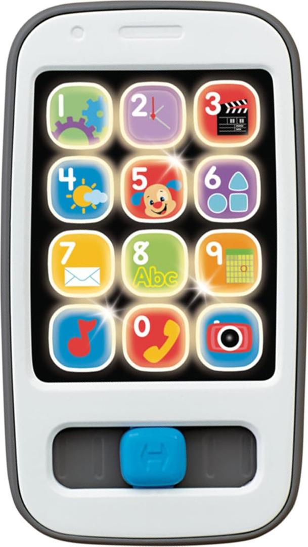 Fisher-Price Laugh & Learn Baby & Toddler Toy Smart Phone with Music Lights & Learning Songs for Ages 6+ Months, Gray