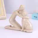 Dog Dad Gifts for Men, Cute Figurines Statue,Unique Mini Shelf Decor for The Home,Room,Bathroom,Office,Lovely Decorations for Dogs Lover (Beige)