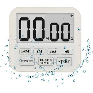 Digital Waterproof Shower Timer Bathroom Kitchen Timer with Strong Magnet and Large 3.2inch LCD Display