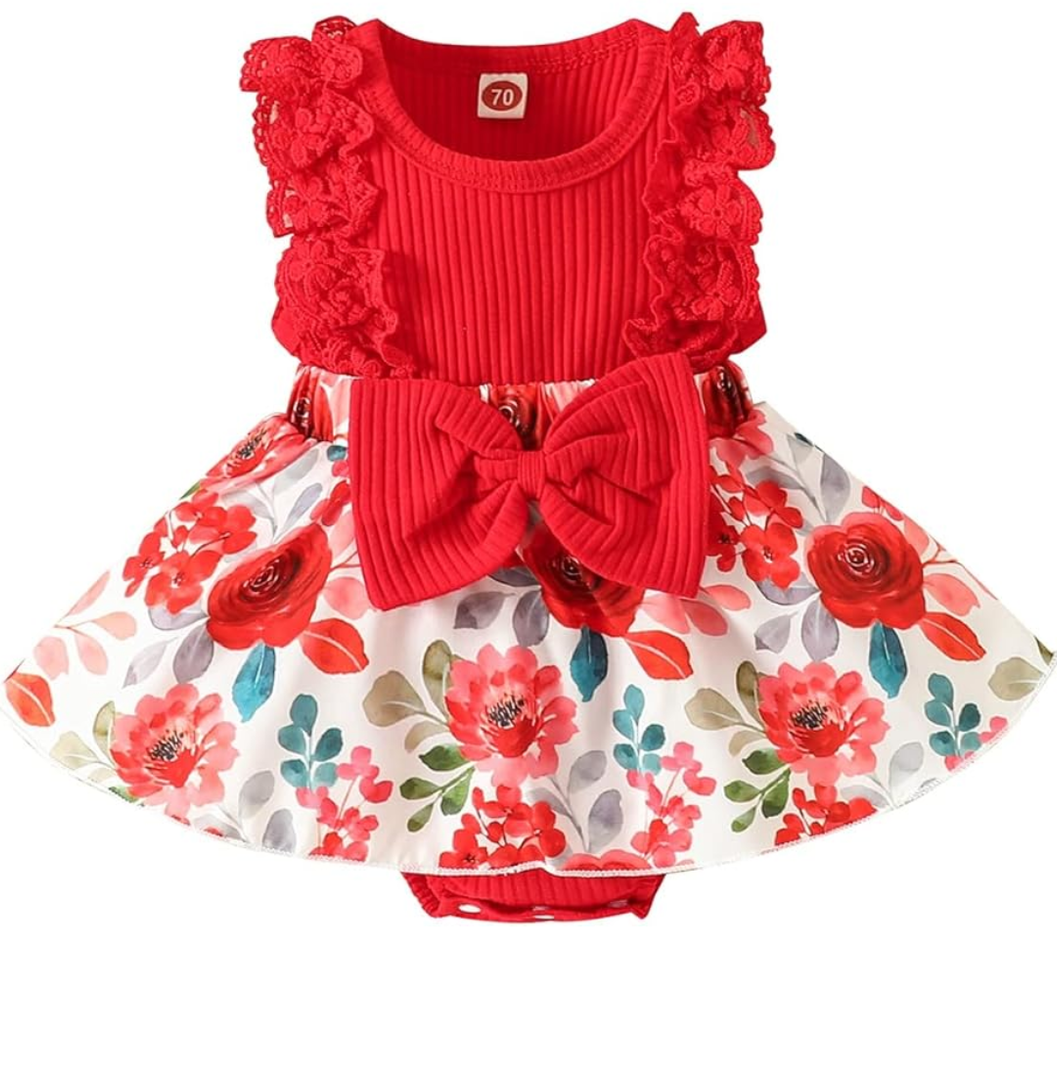 Baby Girl Clothes Newborn Romper Dress Infant Lace Ruffle Sleeveless Summer Outfits with Headband 0-12 Months