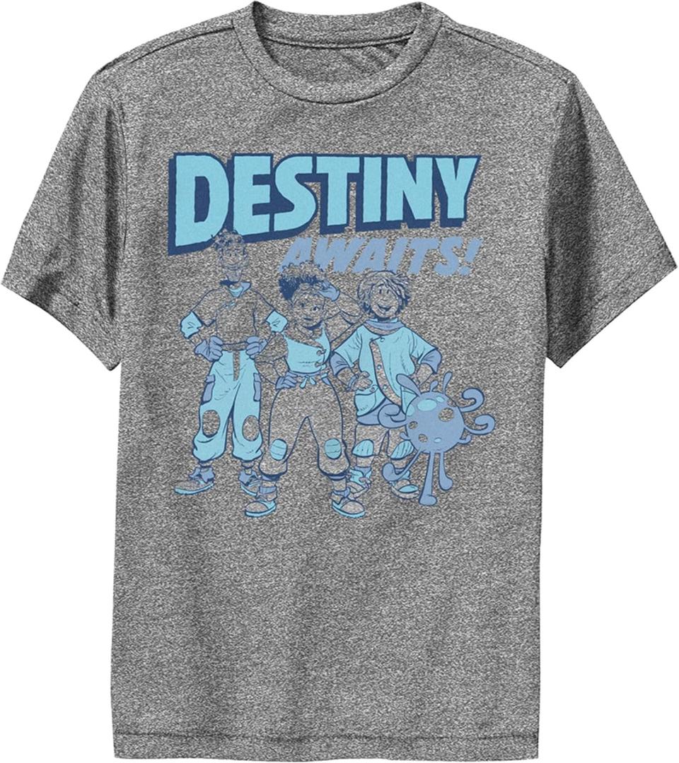 Disney Strange World Destiny Awaits Boys Short Sleeve Tee Shirt (X-Large, Charcoal Heather)