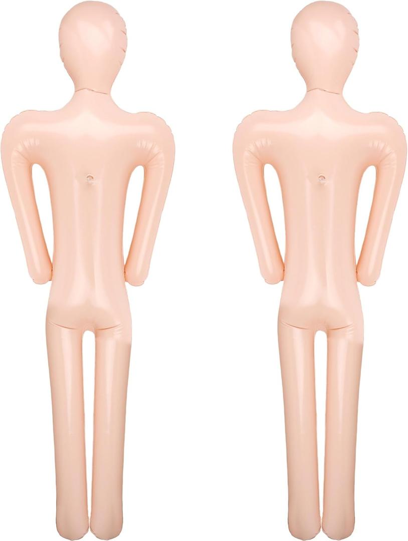 2 Pack 60 Inch Halloween Inflatable Body Inflatable Mannequin Full Body Blow up Halloween Body Prop DIY Fake Scary Prop Decorations for Halloween Decor Display