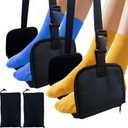 2-Piece Upgraded Airplane Footrest Hammock - Large Memory Foam Support & Adjustable Straps, Travel Essential