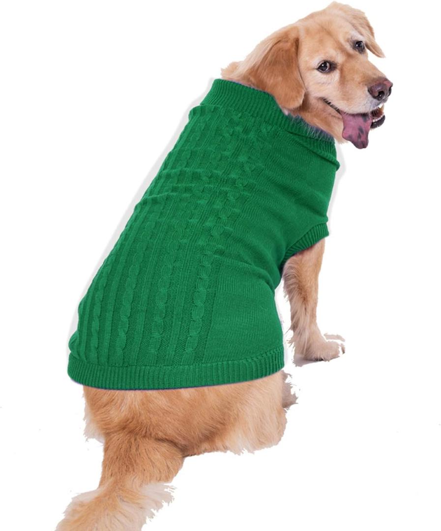 Dog Sweater, Warm Dog Sweaters for Small Dogs Medium Large Dogs, Cute Winter Classic Turtleneck Pet Sweater Cat Sweater Dog Clothes Coat Dog Christmas Sweaters for Girls Boys Dog Puppy Cat, L