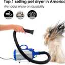 SHELANDY Groomer Partner Pet Hair Force Dryer Dog Grooming Blower with Heater (Blue)
