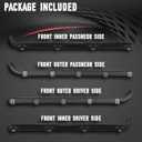 Front Door Window Molding Sweep Felt Trim Seal Weather Stripping Kit Fit for Ford F150 F-150 F250 F350 Bronco 1987-1997 Replaces E7TZ1521452A E7TZ1521453A F2TZ1521456A F2TZ1521457A(4Pcs)