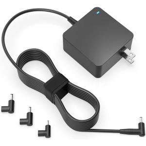 Superer Laptop Charger Fit for Asus Vivobook, Zenbook and More Series Power Cord, Power Lamp, Extended Cable, Round Connector, 65W, 45W, 33W