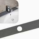 Fast Drying - Diatomite Faucet Mat for Kitchen Sink  24" Long,Super Absorbent, Prevents Moisture Buildup,Island CounterBathroom & Kitchen Sink (23.6"x3.9", DarkGrey)