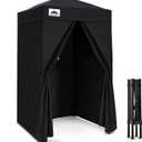 EAGLE PEAK Flex Ultra Compact 4x4 Pop-up Canopy, Sun Shelter, Changing Room, Portable Privacy Canopy Cabana for Pool, Fashion Photoshoots, or Camping, Black