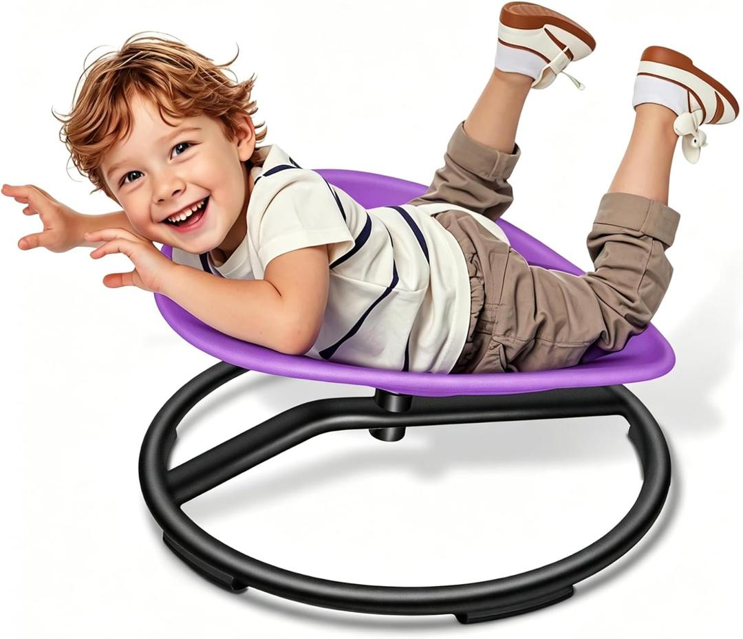 FERUERW Spinning Chair for Autistic Kids, Autism Sensory Products | Sensory Toy Gifts for Children with ADHD/Autism, 220LBS Weight Capacity, Training Body Coordination, 3+ Years (Purple)