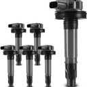 YHTAUTO Set of 6 Ignition Coil Packs Replacement for Ford Explorer F150 Mustang Edge Fusion Taurus, Lincoln MKS MKT MKK, Mazda 6 CX-9 Mercury Sable 3.7L 3.5L, Replace DG520