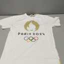 Women's-Men's Crew Neck Casual Short Sleeve Paris Summer Games Holiday T Shirt Short Sleeve Shirt(Size XL)