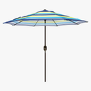 Blissun 9' Outdoor Patio Umbrella, Outdoor Table Umbrella, Yard Umbrella, Market Umbrella with 8 Sturdy Ribs, Push Button Tilt and Crank