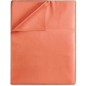Queen Size Flat Sheet - Hotel Quality Top Flat Bed Sheet Only - Ultra-Soft, Comfy Breathable & Cooling - Fade & Wrinkle Free - Easy-Care, Stain & Shrink Resistant Bedding - Easy-Fit & Oeko-Tex - Coral