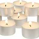 CANDLES Tealight Candles - 80 Pack Bulk Tea Lights Candles - White Tealights Unscented - 4 Hour Burn Time