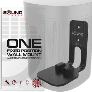 ONE, ONE Gen 2, ONE SL & Play:1 Wall Mount Bracket, Black, Compatible with Sonos ONE, ONE Gen 2, ONE SL & PLAY1 Speaker