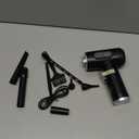 Compressed Air Duster-3 Gear Adjustable 100000RPM Electric Air Duster with LED Light, Rechargeable Cordless Air Blower for Keyboard Electric Devices Cleaning. Replaces Compressed Air Cans (Black)