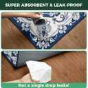 FXW Washable Pee Pads for Dogs, Leak-Proof & Non-Slip, Specifically Designed for 36inch Cages, 23" x 35" Rectangle, Mandala Blue, 2 Packs